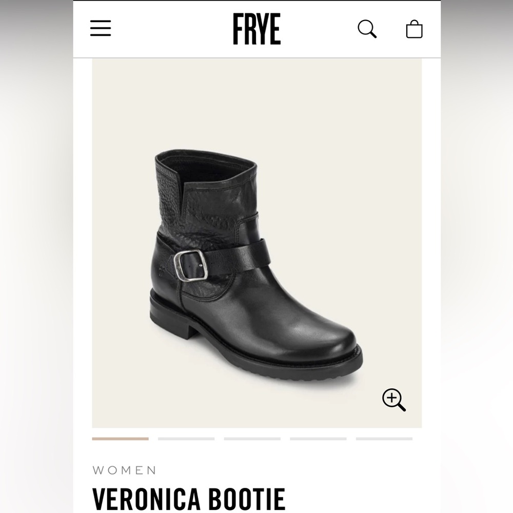 NWT black leather frye veronica bootie in box